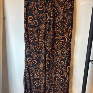 Lisa Says Gah Black and Orange Swirl Pants